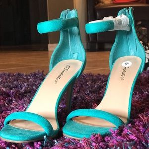 Turquoise heels